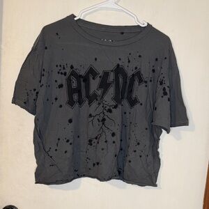AC/DC Charcoal Cotton Tee